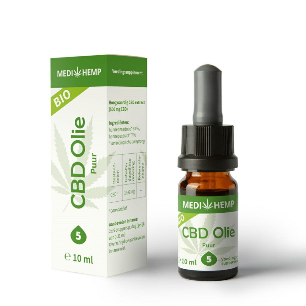 CBD olie 5% MediHemp 10ml PUUR